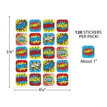 Teacher Created Resources Superhero Stickers (5570)