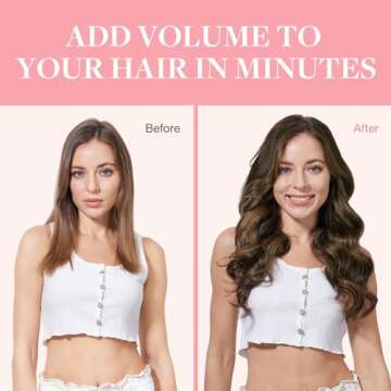 GOO GOO Clip in Hair Extensions Real Human Hair, Remy Human Hair Extensions Clip ins for Women, Natural Human Hair, 18inch 120g 7Pcs, 2/6/2 Balayage Dark Brown to Chestnut Brown