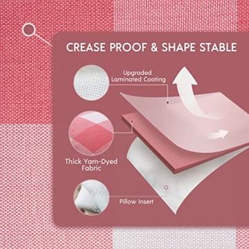 Phantoscope Decorative Gingham Pillow Covers for Home