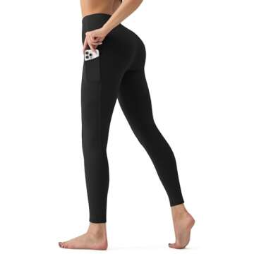 High Waisted Leggings for Women with Pockets - Tummy Control Yoga Pants for Workout Running Athletic...