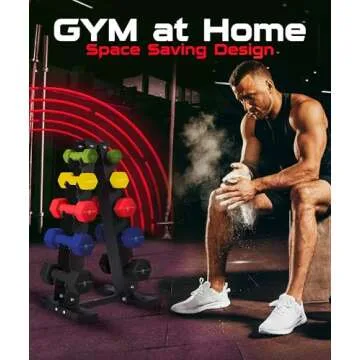 Fitness Republic 5 Tier 200 LB Capacity Dumbbells Weight Storage Rack - 2.0 MM Thick Steel Weight Organizer - Ideal Choice for Home Gym - Easy to Assemble and Store