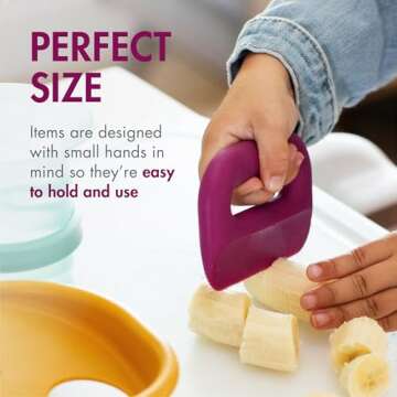 Boon Intro Toddler Food Prep Kids Kitchen Set - Kids Kitchen Accessories - 5 Unique Toddler Kitchen Tools Includes Spatula, Egg Cracker, Kids Chopper, Measuring Cup, and Bowl - Ages 3 Years and Up