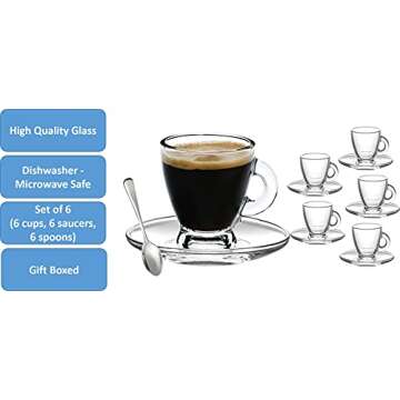 BOHEM'S Elegant Espresso Cups Set for Coffee Lovers