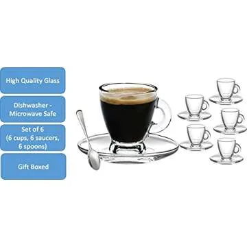 BOHEM'S Elegant Espresso Cups Set for Coffee Lovers