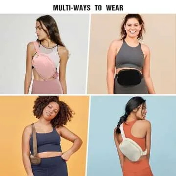 WHIPPY Fleece Belt Bag for Women Men Crossbody Fanny Pack Bum Hip Fleece Waist Bags Adjustable Strap