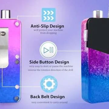 Professional Nail Drill, Lumcrissy 35000RPM Professional Nail File Machine, Rechargeable Efile for Acrylic Gel Nails with Ceramic Drill Bits Set& Sanding Bands for Manicure Salon Home Use