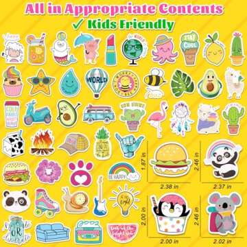 Cute Stickers Bulk 200Pcs Vsco Stickers for Hydroflasks Waterproof Stickers for Kids Cute Stickers for Hydro Flask Water Bottles Scarpbook Sticker Packs for Teens Girls Kids