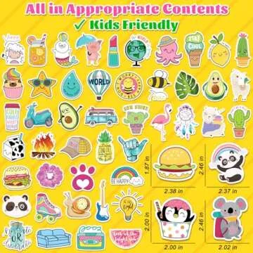 200Pcs Cute Waterproof Stickers for Kids and Teens