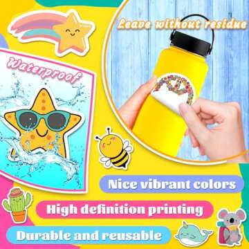 Cute Stickers Bulk 200Pcs Vsco Stickers for Hydroflasks Waterproof Stickers for Kids Cute Stickers for Hydro Flask Water Bottles Scarpbook Sticker Packs for Teens Girls Kids