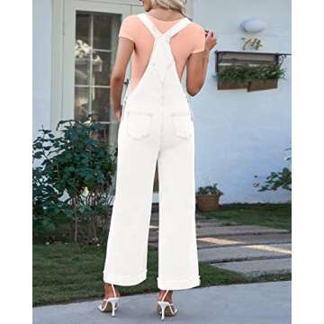 Vetinee Womens Overalls Baggy Jumpsuit Casual Jeans Overalls Women Oversized Overalls For Women Wide...