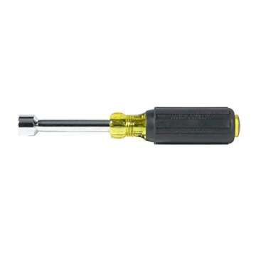 Klein Tools 630-1/2 1/2-Inch Nut Driver, 3-Inch Shaft, Cushion-Grip, Made in USA