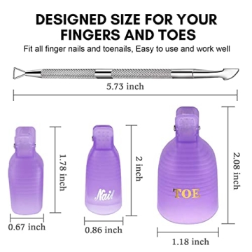 Makartt Gel Nail Polish Remover Clips Kit for Easy Removal