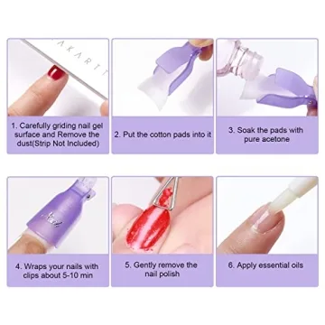 Makartt Gel Nail Polish Remover Clips Kit for Easy Removal