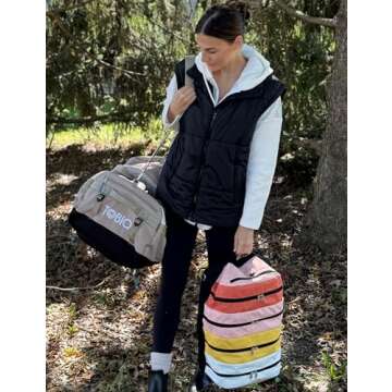 Daacee Women's Stylish Oversized Puffer Vest - Lightweight Warm Outerwear