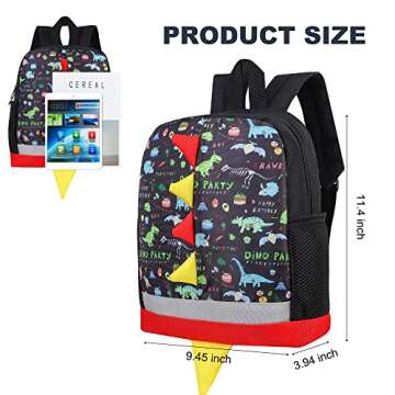 HWJIANFENG Kids Backpack Toddler Backpack Cute Mini Dinosaur Backpack for Boys Baby Daycare Bag Schoolbag Boys Girls
