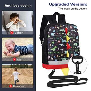 HWJIANFENG Kids Backpack Toddler Backpack Cute Mini Dinosaur Backpack for Boys Baby Daycare Bag Schoolbag Boys Girls