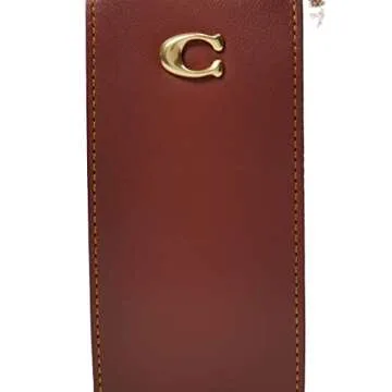 Coach Color-block Coated Canvas Signature Small Wristlet, Tan Rust