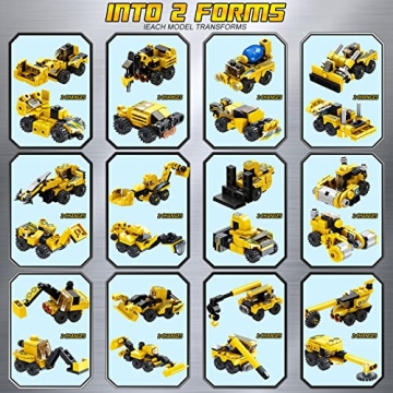 PANLOS 573 PCS Transforming Engineering Building Bricks Set