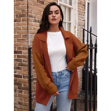 LILLUSORY Women's Trendy Fall Oversized Cardigan with Pockets