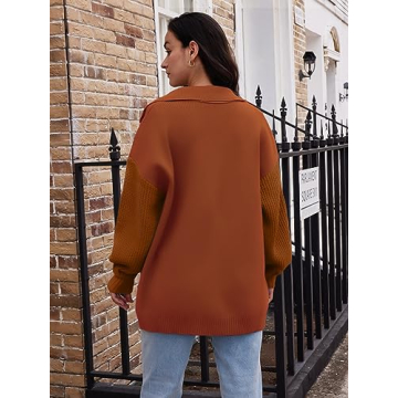 LILLUSORY Women's Trendy Fall Oversized Cardigan with Pockets