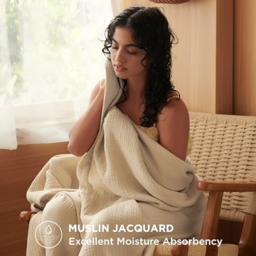 Soft & Lightweight Cotton Muslin Blanket - Queen Size 4-Layer