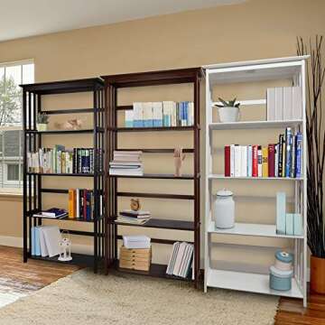 Casual Home Mission Style 5-Shelf Bookcase for All
