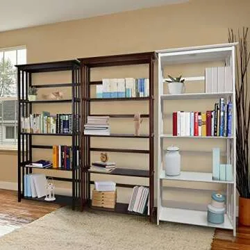 Casual Home Mission Style 5-Shelf Bookcase for All
