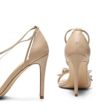 DREAM PAIRS Lace Up High Heels for Women Stylish Comfort