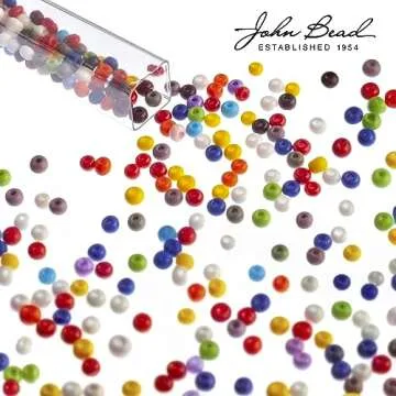 John Bead Czech Glass Seed Beads 10/0 Rose Silver Lined Beads for Jewelry Making Crafts, 72g (3x24g) Vials