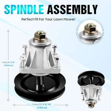 Autsurles Lawn Mower Deck Spindle Assembly Replace for Cub Cadet 918-04123B, 618-04123B LT1022,LT1045, LT1046 46 inch Decks 3 Pack