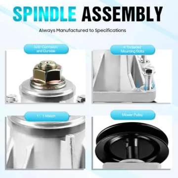 Autsurles Lawn Mower Deck Spindle Assembly Replace for Cub Cadet 918-04123B, 618-04123B LT1022,LT1045, LT1046 46 inch Decks 3 Pack