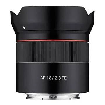 Samyang SYIO18AF-E AF 18mm F2.8 Wide Angle auto Focus Full Frame Lens for Sony E Mount, Black