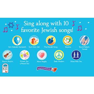 Best-Loved Jewish Songs for Hanukkah, Passover, Shabbat, Rosh Hashanah, Yom Kippur, Sukkot, Purim And More. A Children's Sound Book for Kids