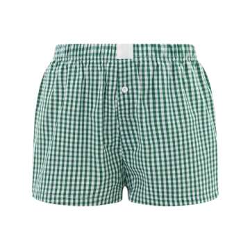 Pivanzore Y2k Plaid Shorts for Women Casual Elastic Waist Aesthetic Lounge Bottom Baggy Pajama Shorts Boxers Sleepwear (Green,Small)