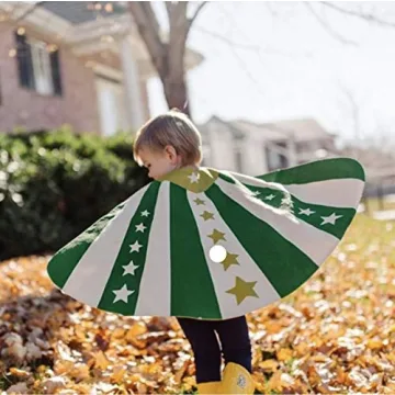 Unisex Green Superhero Cape for Kids Reversible Fun
