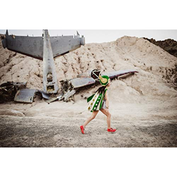 Unisex Green Superhero Cape for Kids Reversible Fun