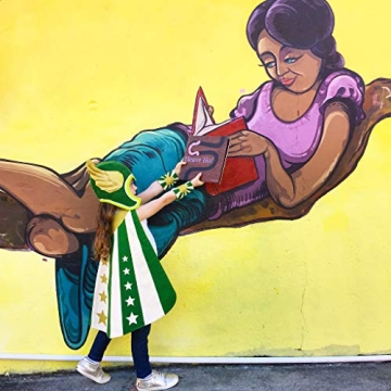 Unisex Green Superhero Cape for Kids Reversible Fun