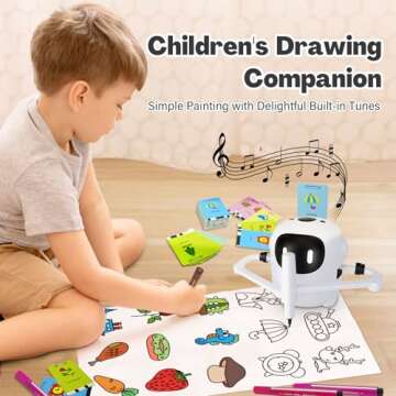 RIVGOT Educational Drawing Robot for Kids with 150 Cards