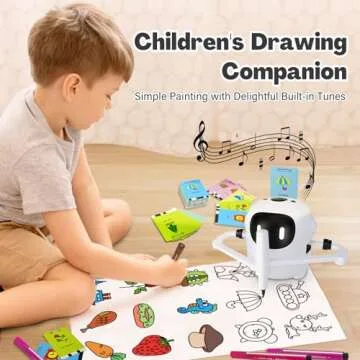 RIVGOT Educational Drawing Robot for Kids with 150 Cards