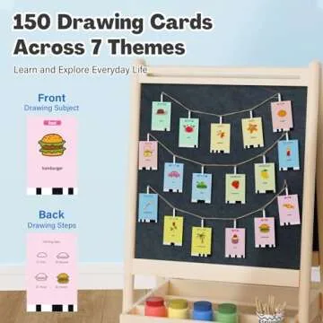 RIVGOT Educational Drawing Robot for Kids with 150 Cards