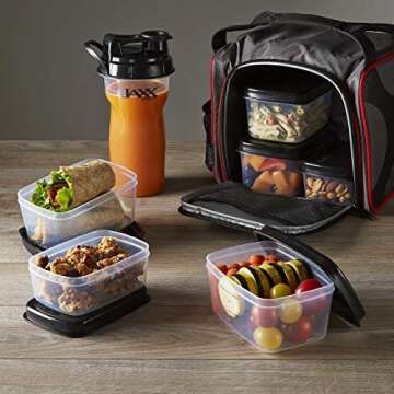 Fit & Fresh Jaxx FitPaks, Standard, Red & Black