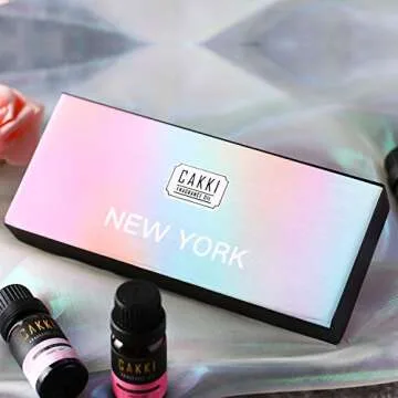 Essential Oils Set for Diffusers for Home, CAKKI Fragrance Oils Gift Set, 6X10ml Pure Aromatherapy Oils,with Pure Seduction, Love Spell,Coconut Passion, Aqua Kiss, for Candles Making