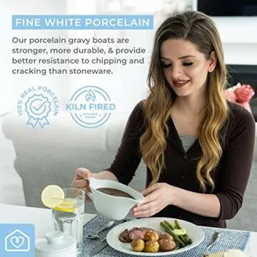 Heartland Home Gravy Boat - Elegant, Functional, 16oz