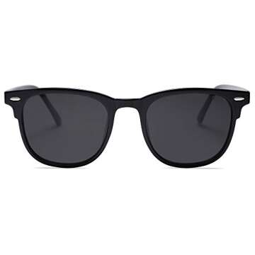SOJOS Retro Square Polarized Sunglasses UV400 Protection