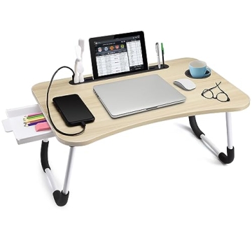 Slendor Portable Laptop Desk - Foldable Breakfast Tray for Work and Leisure