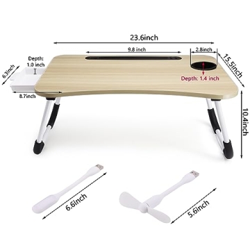 Slendor Foldable Laptop Desk for Bed Couch Work
