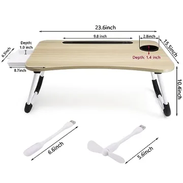 Slendor Foldable Laptop Desk for Bed Couch Work