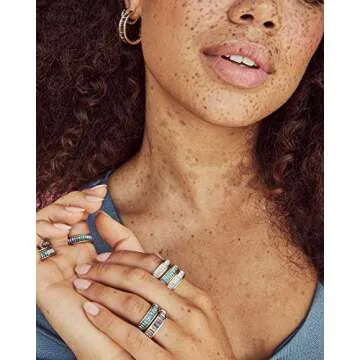 Elegant Kendra Scott Jack Gold Band Ring in White Crystal