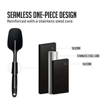 OVENTE Silicone Spatula Set of 5 - Durable, Heat Resistant, Safe