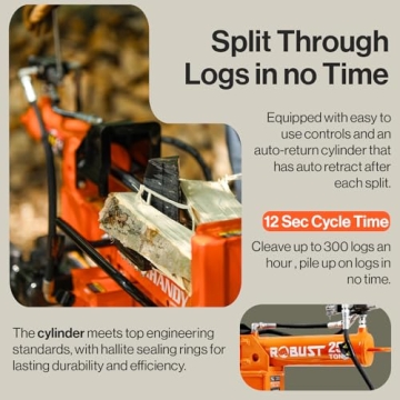 SuperHandy 25 Ton Gas Log Splitter with 7HP Engine